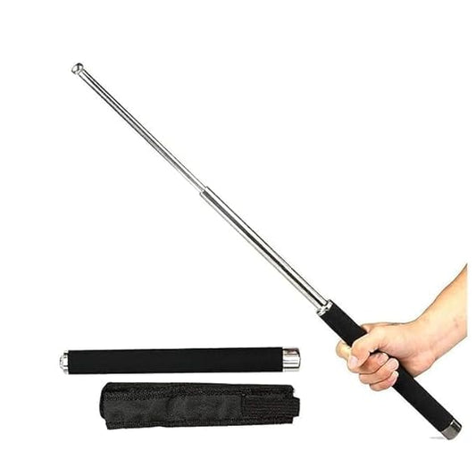 Stainless steel self defence stick Foldable Pointer Compact magical stick, Extendable Wand with Comfortable Grip & Hiking Stick, Extendable Wand with Non-Slip Grip (Pack of 1)